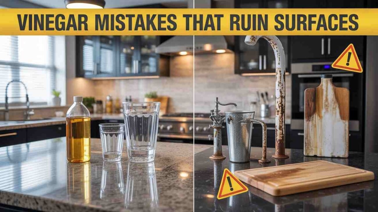 Vinegar Cleaning Mistakes That Ruin Surfaces