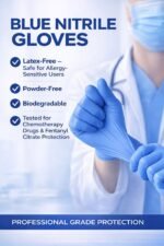 Blue Gloves for Safe Handling | Strong Protection You Can Trust | Latex-Free | Powder-Free