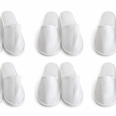 6 Pairs Luxurious Disposable Spa Slippers – Soft, Non-Slip for Weddings
