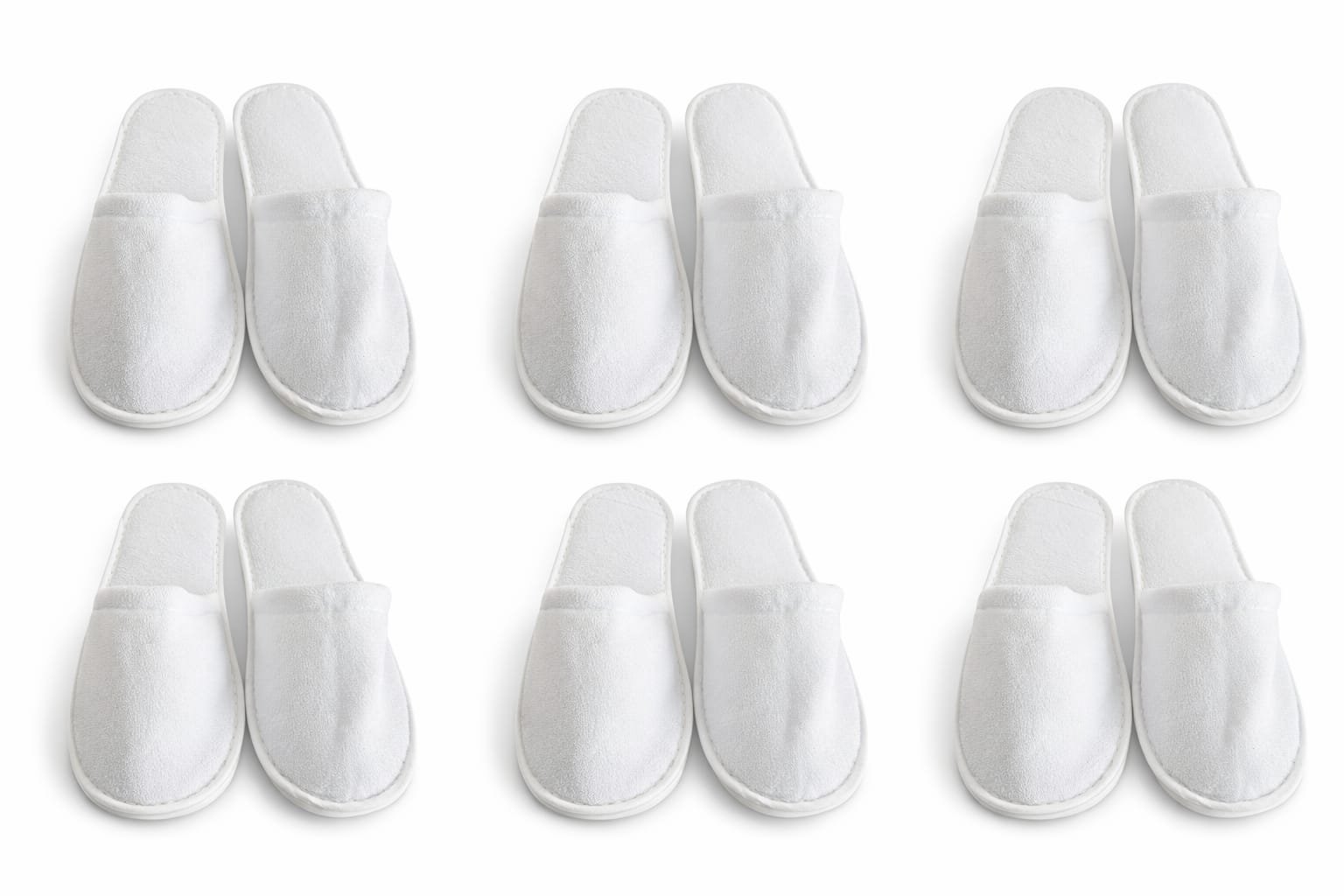 6 Pairs Luxurious Disposable Spa Slippers – Soft, Non-Slip for Weddings