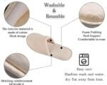 6 Pairs Luxurious Disposable Spa Slippers – Soft, Non-Slip for Weddings - Image 3