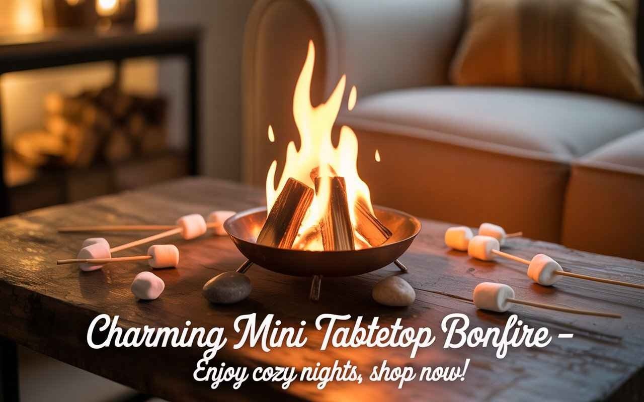 Charming Mini Tabletop Bonfire – Enjoy Cozy Nights, Shop Now!