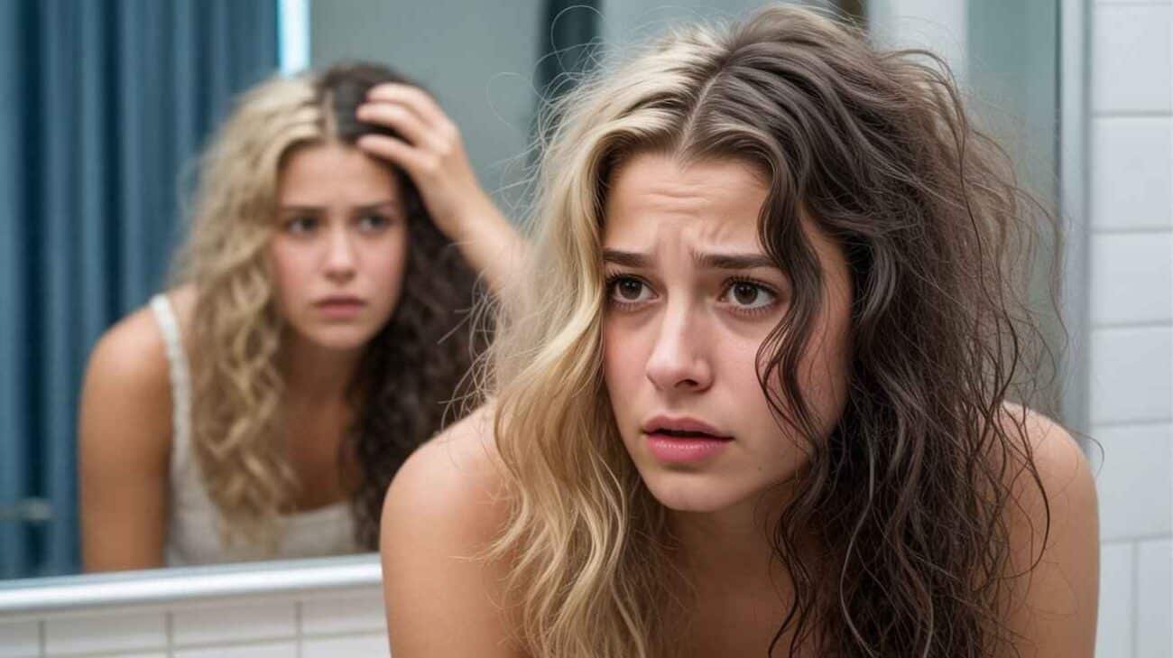 What causes frizzy hair woman with frizzy hair